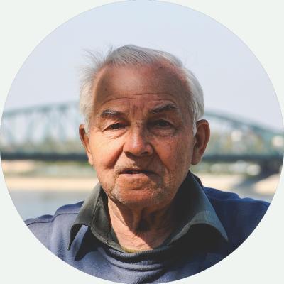 Portrait eines Rentners