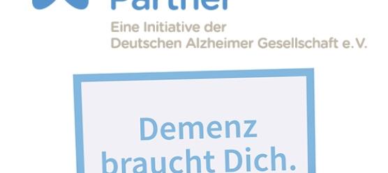 Logo Demenz Partner mit Slogan "demenz braucht dich"