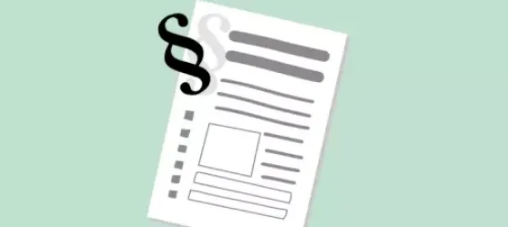 Grafik: Ein Formblatt mit Paragraph