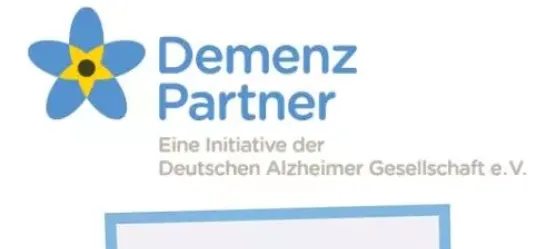 Logo Demenz Partner mit Slogan "demenz braucht dich"