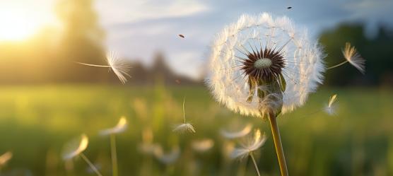Pusteblume im Sonnenlicht